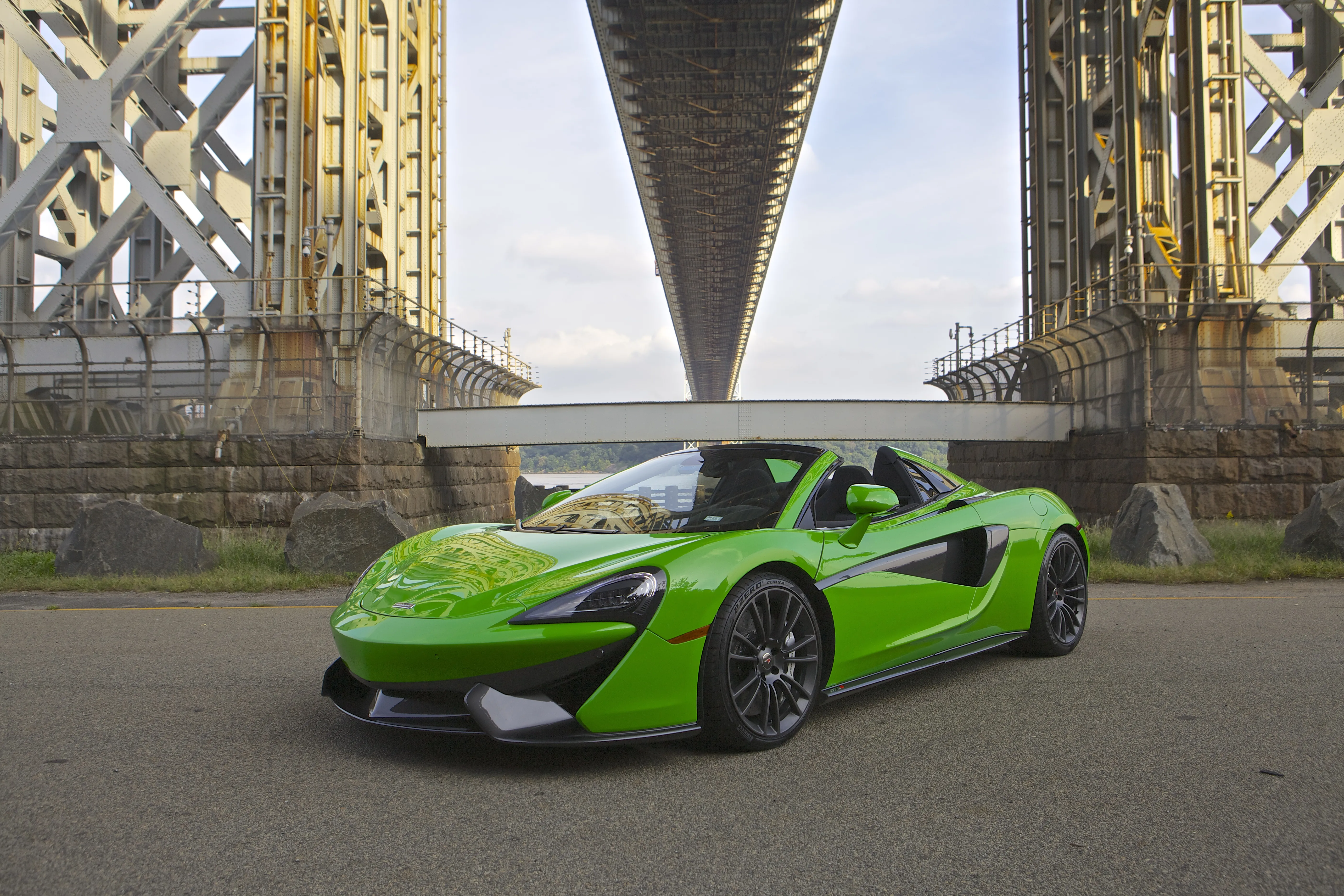 Luxury convertible driving along the Australian coast